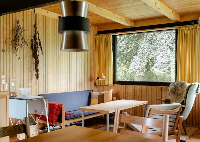 Unique House Surrounded By Willow Trees